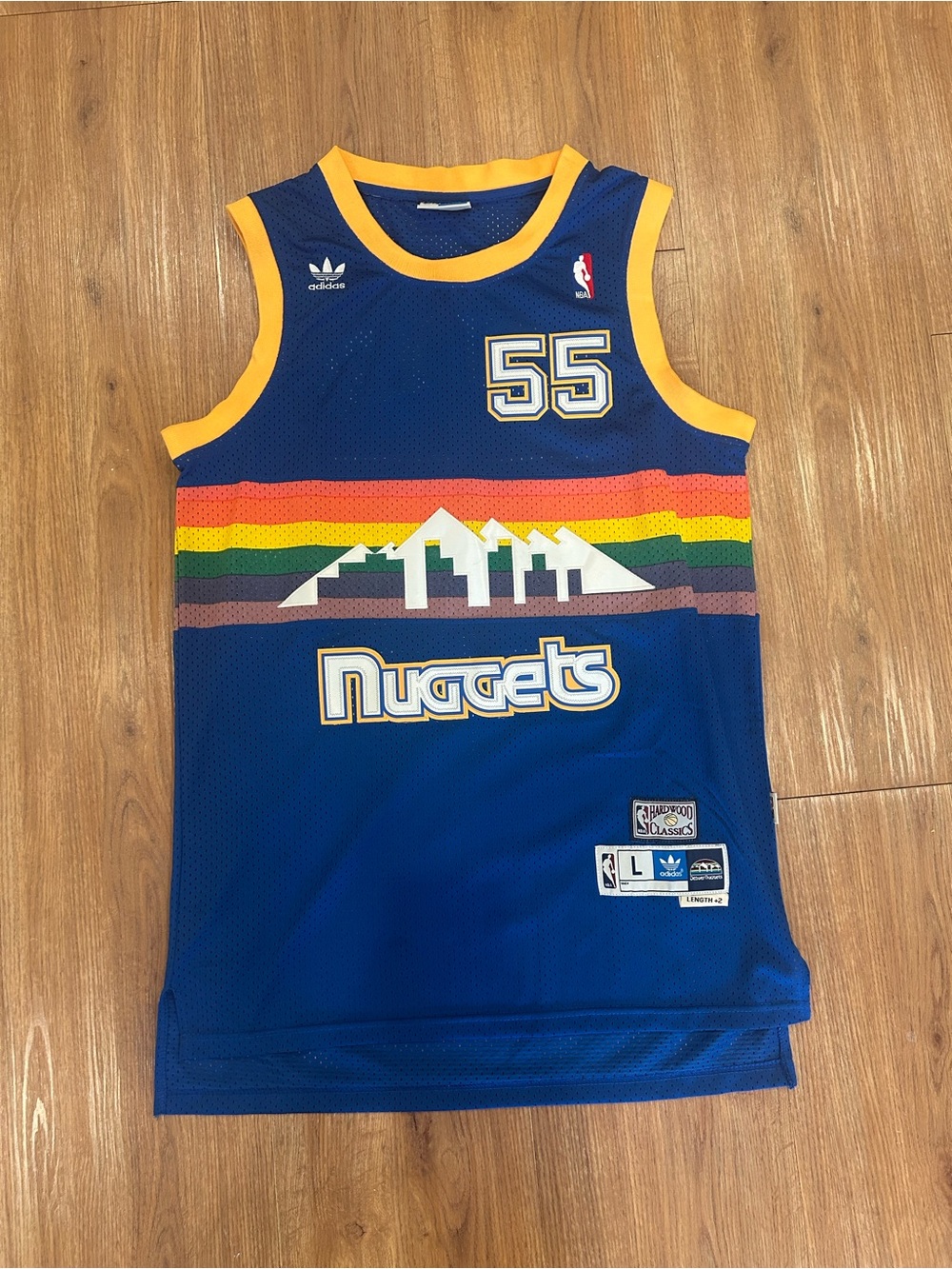 Adidas Denver Nuggets Basketball Jersey, Dikembe Mutumbo